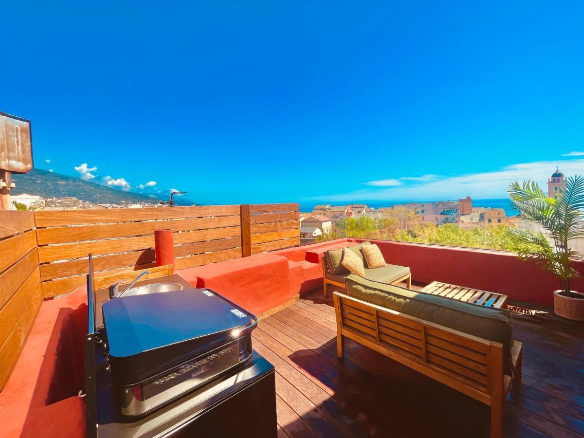 Pepites Bastiaises Piazza D'A Appartement Roof Top Vue Mer Бастия Экстерьер фото